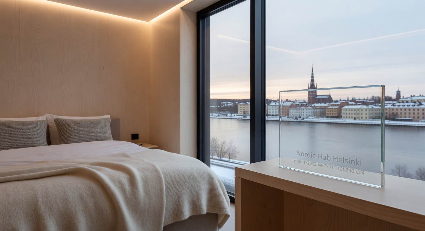 Cozy hotel room with a view in Turku